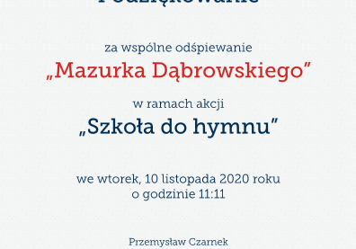 Podziękowanie dla naszego przedszkola