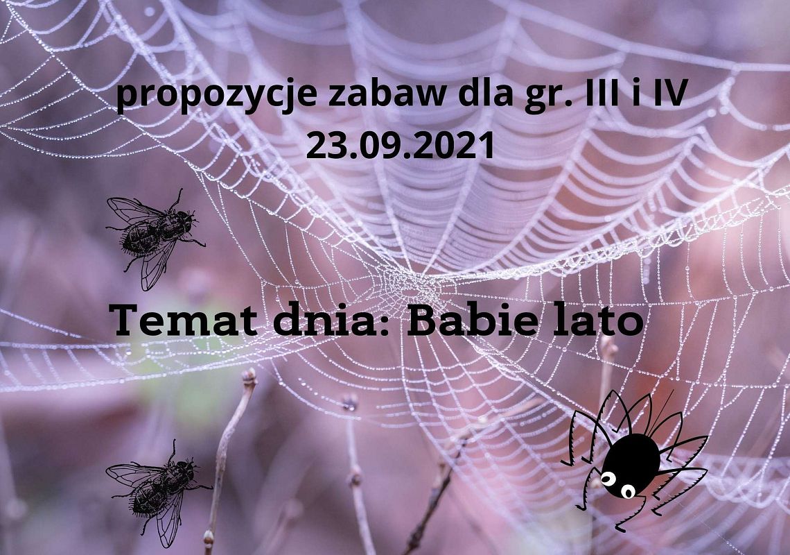 Propozycje zabaw gr. III i IV  24.09.2021