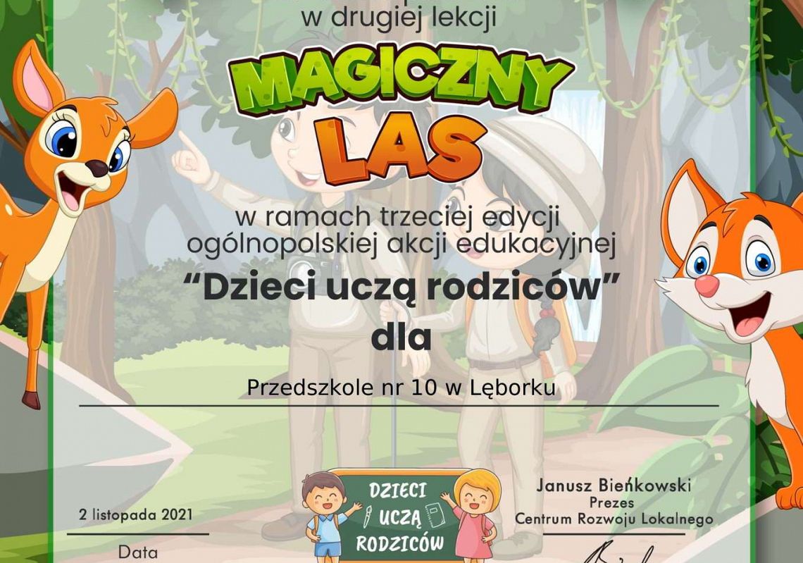 Podziękowanie za udział
