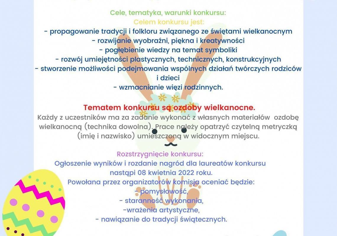 UWAGA - KONKURS na ozdobę wielkanocną