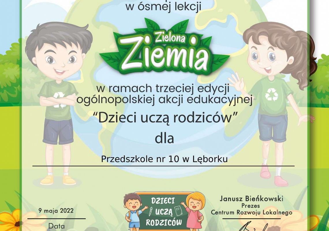 Podziękowanie za udział w lekcji 8