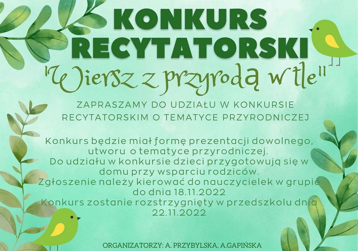 Zapraszamy do udziału w konkursie!