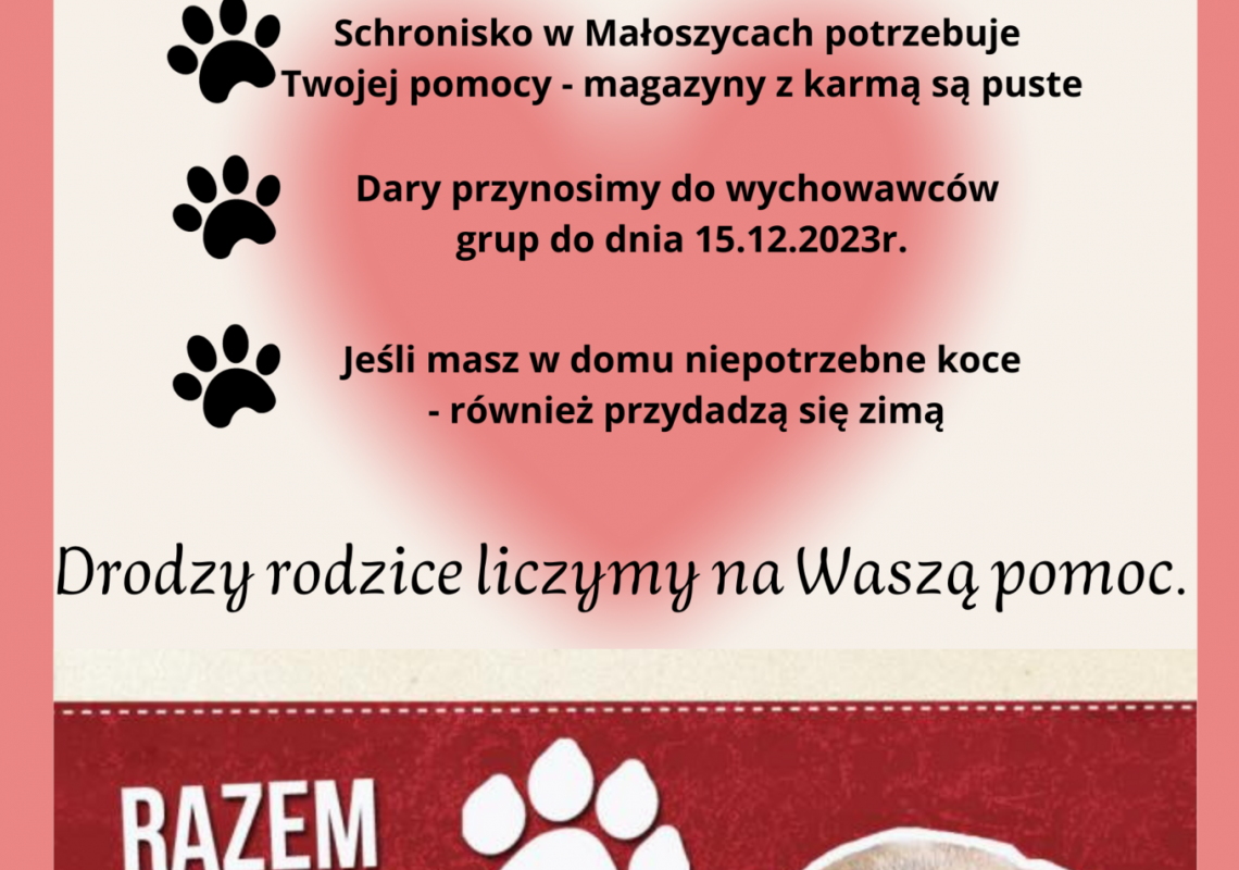 Zbiórka dla schroniska