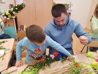 Grafika Gr. II Zajęcie otwarte - palemki wielkanocne dla Antosi