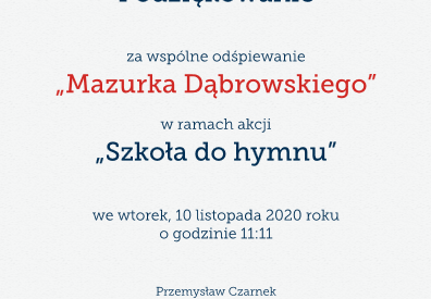 Grafika Podziękowanie dla naszego przedszkola