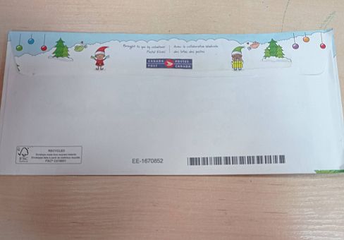 Grafika Dostaliśmy list zwrotny od Św. Mikołaja