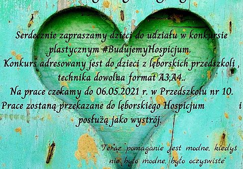 Grafika #BudujemyHospicjum - konkurs plastyczny