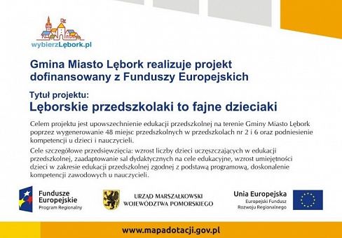 Grafika Lęborskie przedszkolaki to fajne dzieciaki