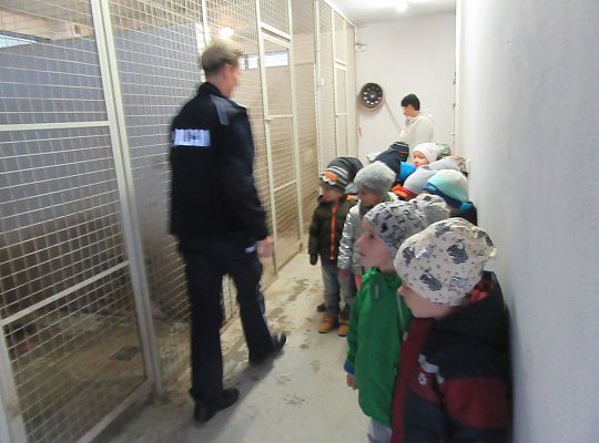 Wizyta w Komendzie Policji-spotkanie z psem