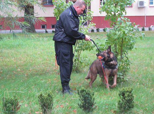 Wizyta w Komendzie Policji-spotkanie z psem