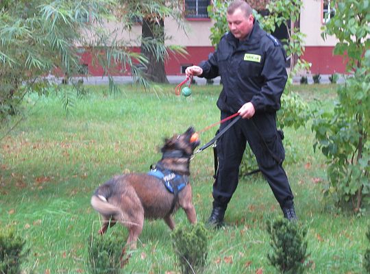 Wizyta w Komendzie Policji-spotkanie z psem
