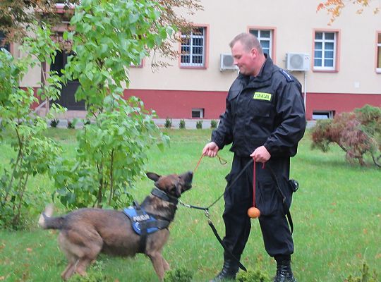 Wizyta w Komendzie Policji-spotkanie z psem