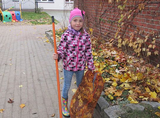 My pomagamy  i przedszkolny ogród sprzątamy