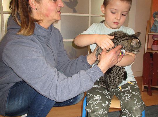 Poznajemy zwierzęta domowe, wizyta Pani ze schroniska-gr II