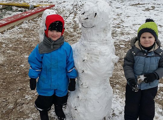 Zimowe zabawy grupa I,II