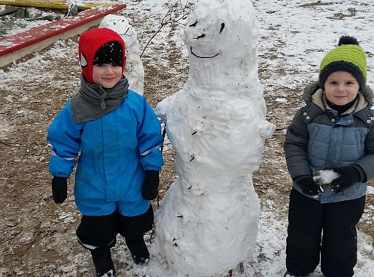 Zimowe zabawy grupa I,II