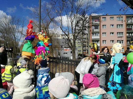 Starszaki witają wiosnę wspólnie z innymi placówkami