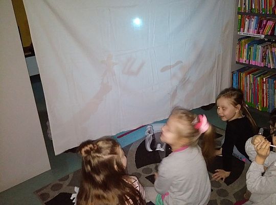 Gr IV Zajęcia w bibliotece-"Co to jest teatr cieni"