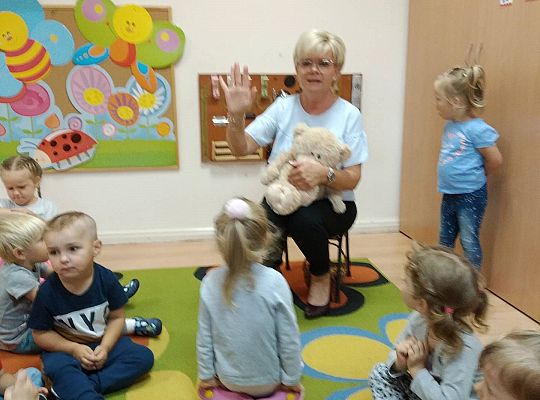 Nowa Pani Dyrektor-Beata Suchta poznaje naszych przedszkolaków