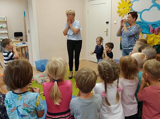 Nowa Pani Dyrektor-Beata Suchta poznaje naszych przedszkolaków