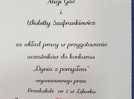 GR IV Wyniki konkursu "Dynia z pomysłem"