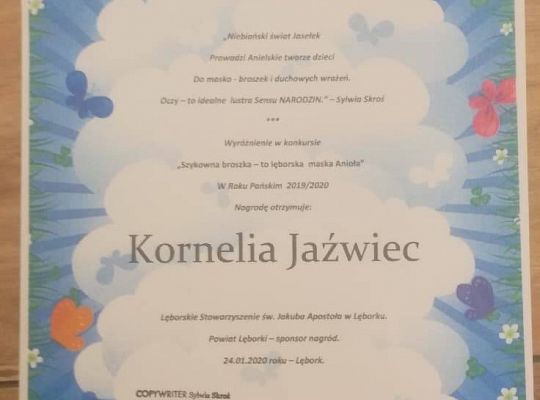 GR IV XVI Miejski Przegląd Jasełek Lębork 2020 oraz rozstrzygnięcie konkursu "Szykowna broszka- to Lęborska maska anioła"