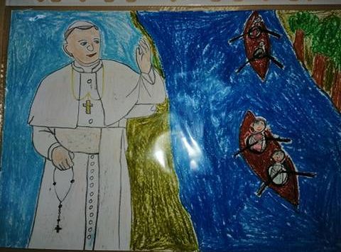 Konkurs plastyczny - "Jan Paweł II - Totus Tuus"  TRZYMAMY KCIUKI