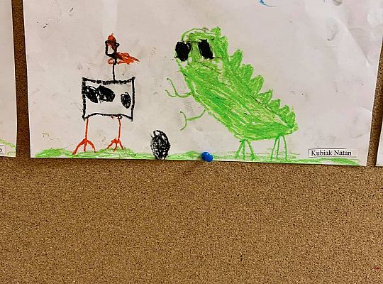 GR III Ilustracje do wiersza "Współczesny dinozaur"