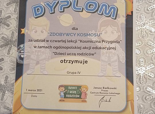 GR IV Kolejna lekcja z projektu " Dzieci uczą Rodziców" za nami