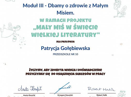 GR IV "Mały miś w świecie wielkiej literatury" - projekty zakończone