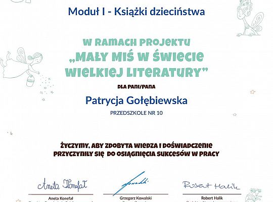 GR IV "Mały miś w świecie wielkiej literatury" - projekty zakończone