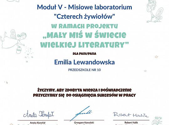 GR IV "Mały miś w świecie wielkiej literatury" - projekty zakończone