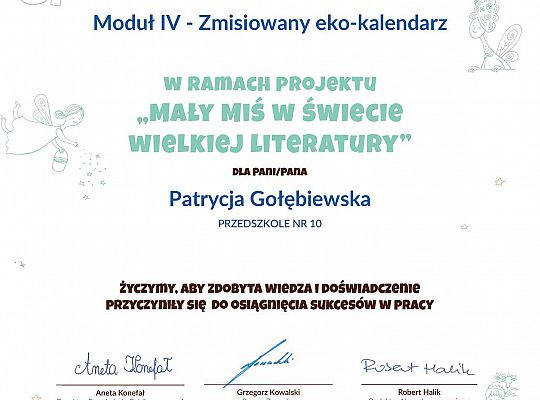 GR IV "Mały miś w świecie wielkiej literatury" - projekty zakończone