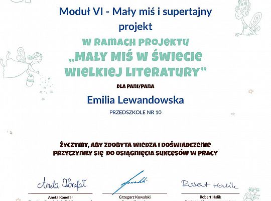 GR IV "Mały miś w świecie wielkiej literatury" - projekty zakończone