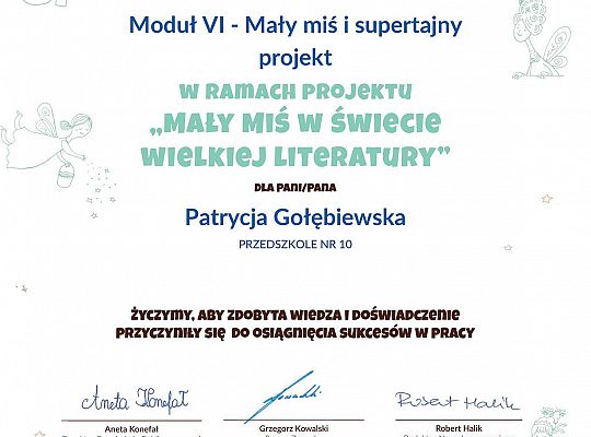 GR IV "Mały miś w świecie wielkiej literatury" - projekty zakończone