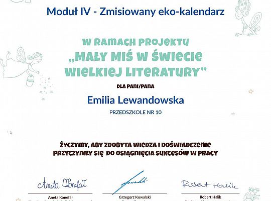 GR IV "Mały miś w świecie wielkiej literatury" - projekty zakończone