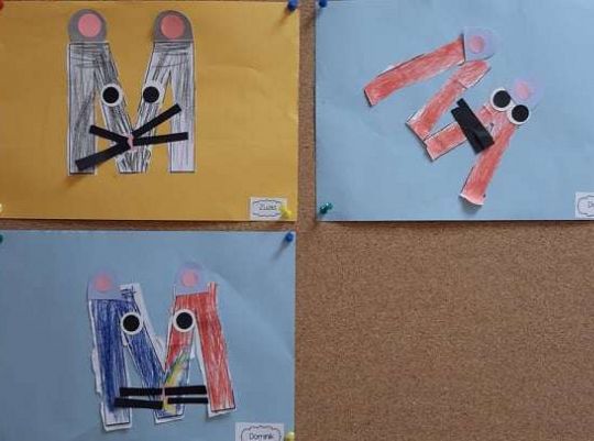 Gr. III- poznajemy literę M- zajęcia z wykorzystaniem tablicy multimedialnej