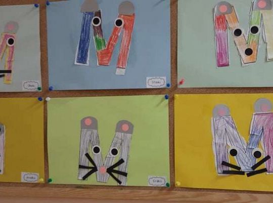 Gr. III- poznajemy literę M- zajęcia z wykorzystaniem tablicy multimedialnej