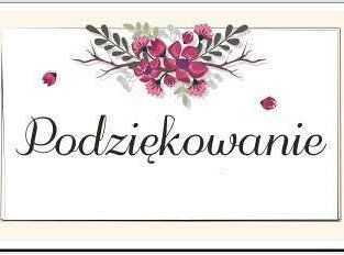 Podziękowania dla firmy POLTAREX