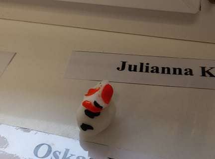 Gr. IV - Zadanie z projektu "Gramy Zmysłami" dotyk - sztuczny śnieg