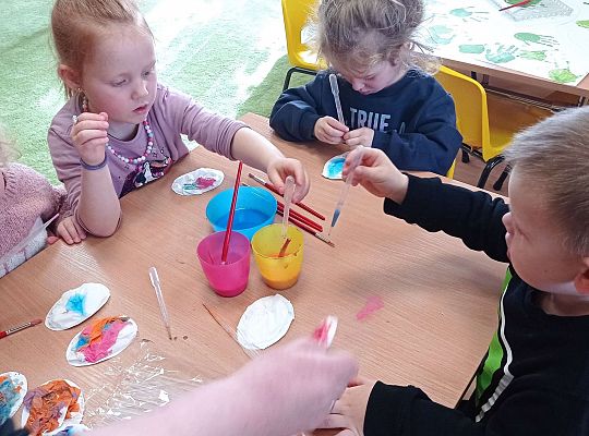 Gr. I Wspólna praca na Ogólnopolski Konkurs pt. "Wielkanocna kartka"