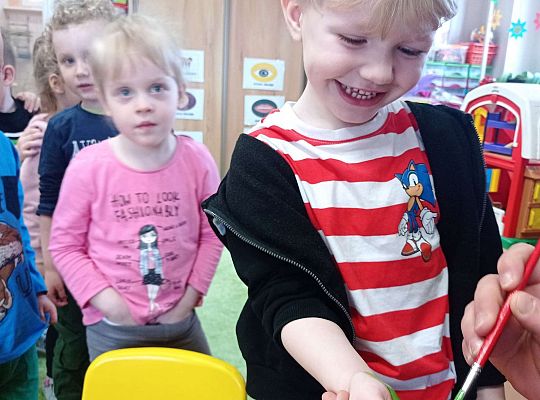 Gr. I Wspólna praca na Ogólnopolski Konkurs pt. "Wielkanocna kartka"