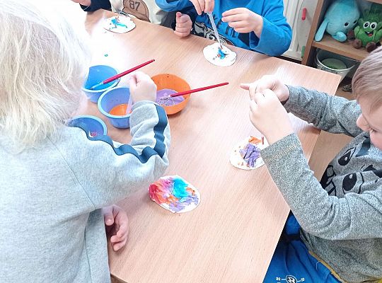 Gr. I Wspólna praca na Ogólnopolski Konkurs pt. "Wielkanocna kartka"