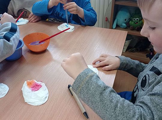 Gr. I Wspólna praca na Ogólnopolski Konkurs pt. "Wielkanocna kartka"