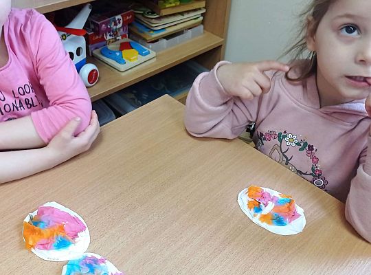 Gr. I Wspólna praca na Ogólnopolski Konkurs pt. "Wielkanocna kartka"