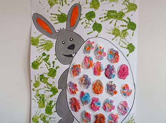 Gr. I Wspólna praca na Ogólnopolski Konkurs pt. "Wielkanocna kartka"