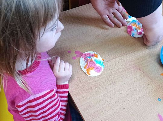 Gr. I Wspólna praca na Ogólnopolski Konkurs pt. "Wielkanocna kartka"