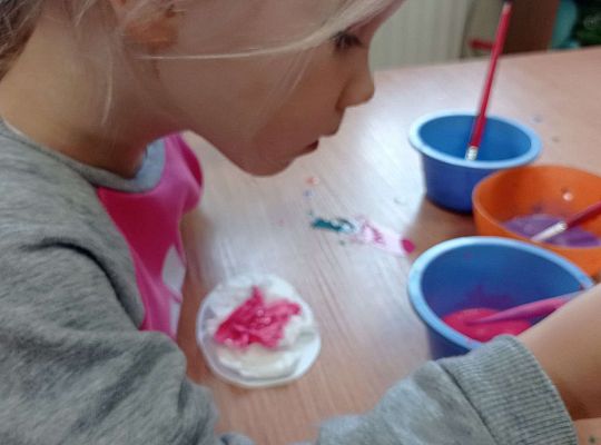 Gr. I Wspólna praca na Ogólnopolski Konkurs pt. "Wielkanocna kartka"