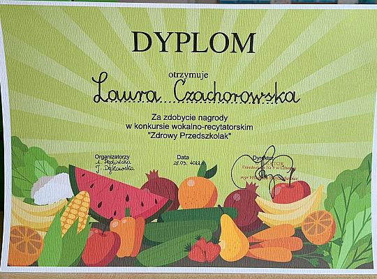"Zdrowy Przedszkolak " - rozstrzygnięcie konkursu