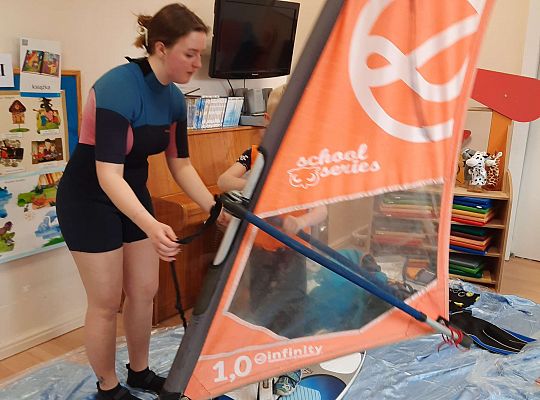 Gr. III i IV - "Aktywnie spędzamy czas wolny"- spotkanie z Zuzanną Gołębiewską członkinią Łebskiego Klubu Żeglarskiego